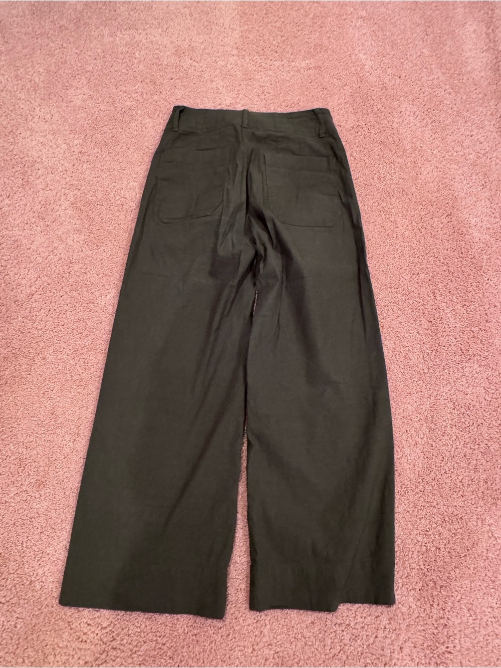 Maeve Wide-Leg Dark Green Chinos - Picture 2 of 3